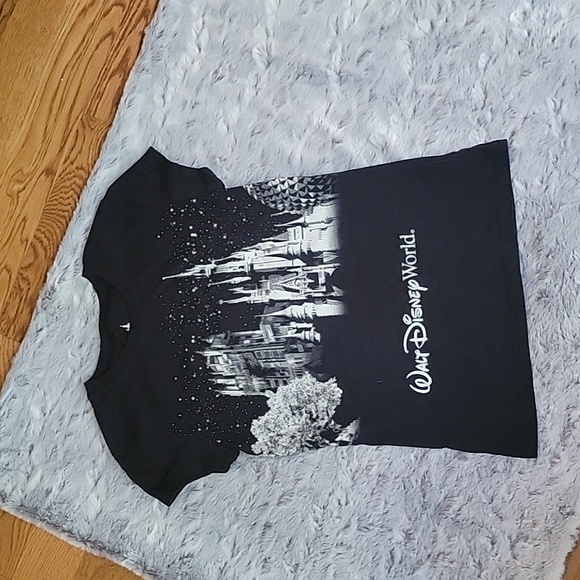 Disney Parks Black Short Sleeve Graphic Shirt, Women's Extra Small - Picture 1 of 7
